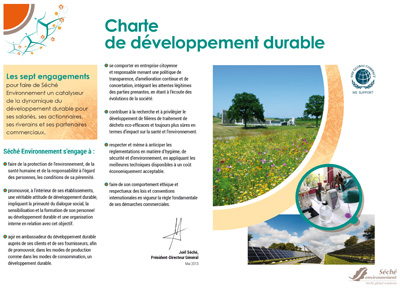 Charte de développement durable