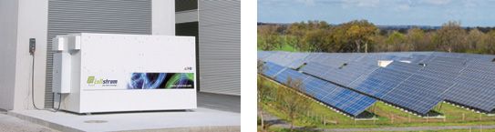 Exemples : panneaux solaires, système de stockage par batterie CEA-INES
