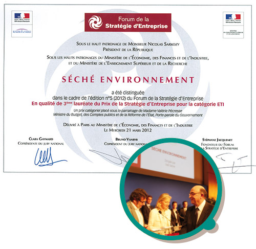 Séché Environnement lauréat du prix de la Stratégie d’entreprise 2012